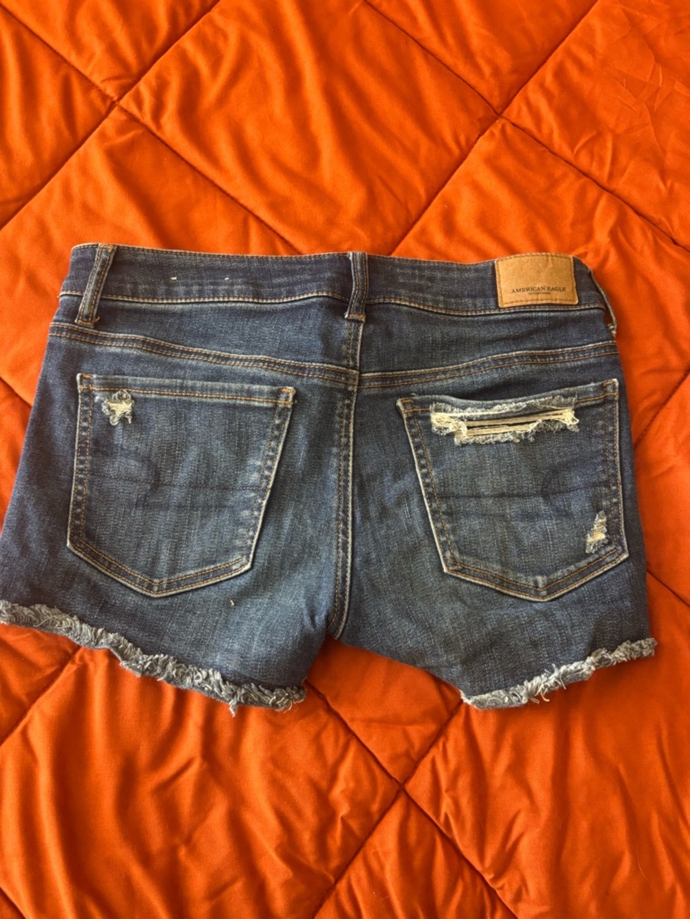 American Eagle Outfitters Blue Distressed Denim Cutoff Shorts